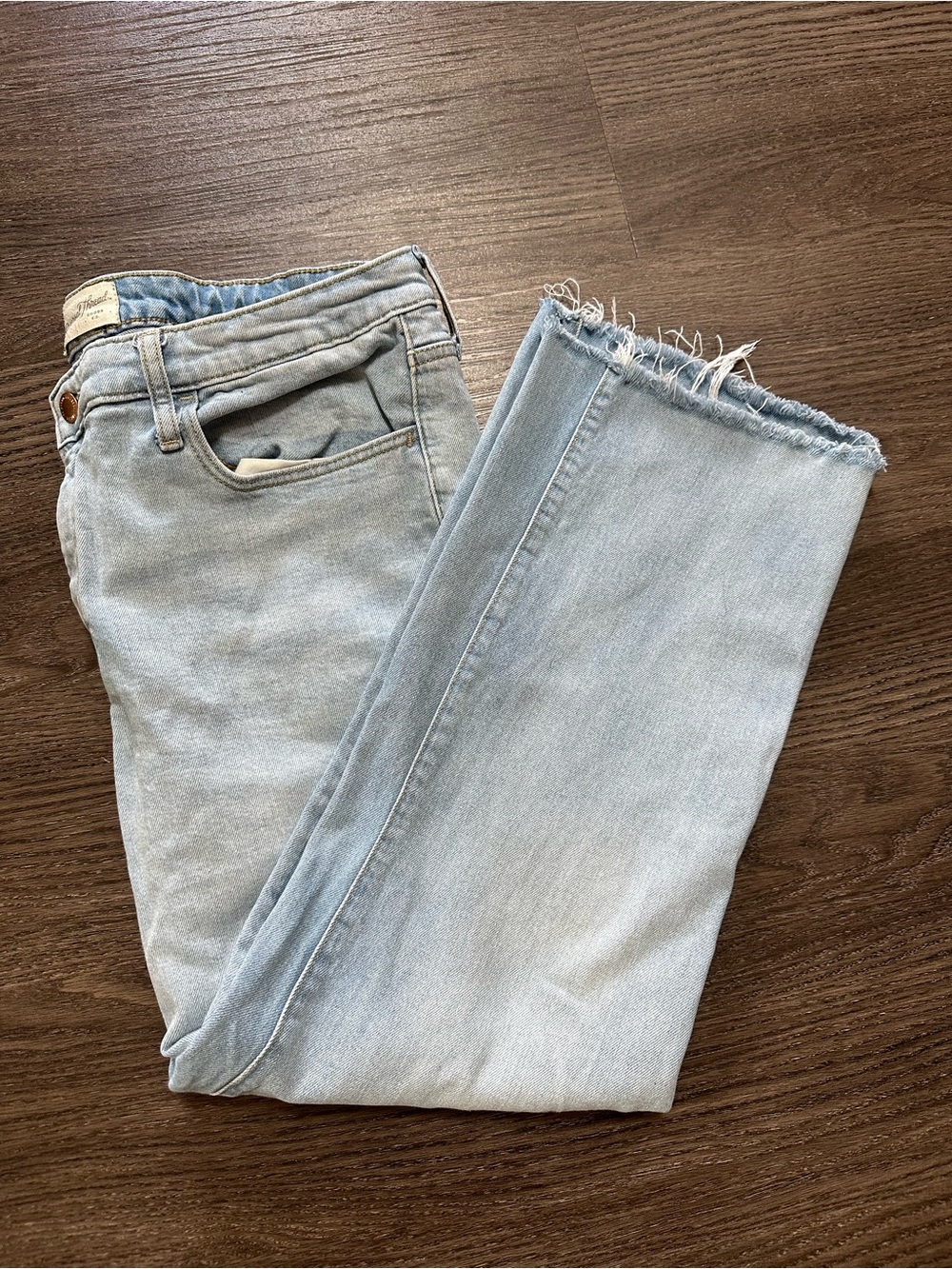 Universal Thread Light Blue Boot Cut Ankle Jeans w/ Frayed Hem Women’s Size 14/R